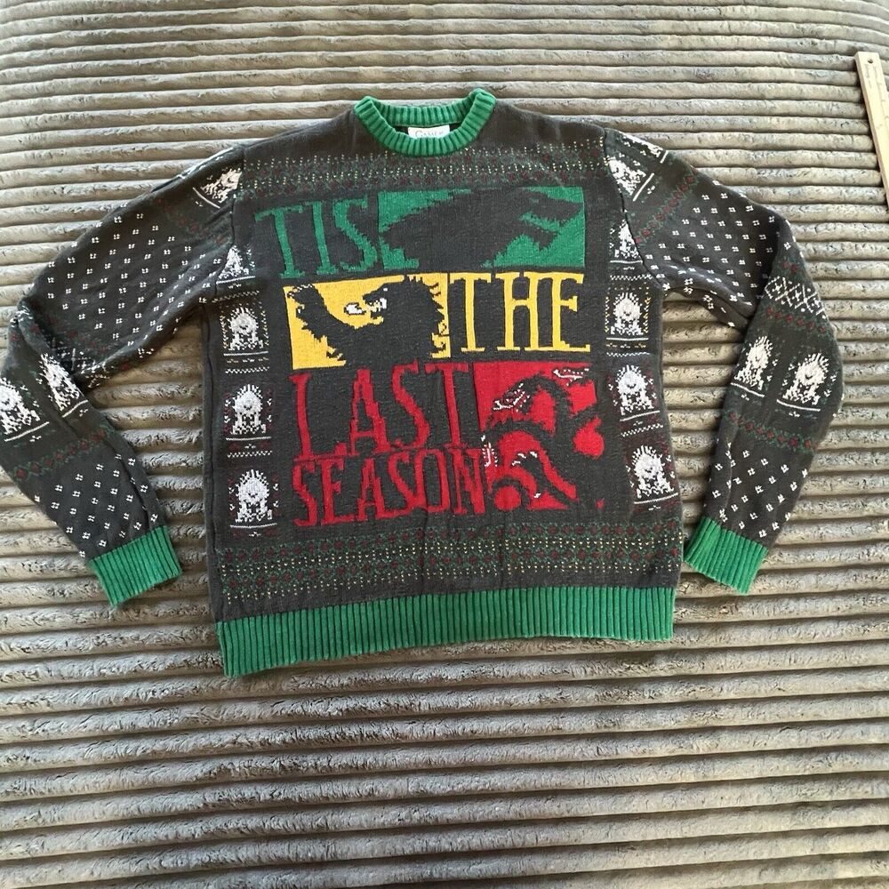 Game of Thrones 100% Cotton Knit Sweater Men Size L